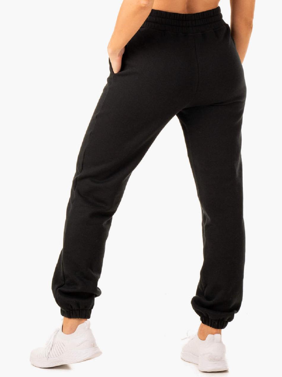 Black Women's Ryderwear Revival High Waisted Track Pants | 138J13135