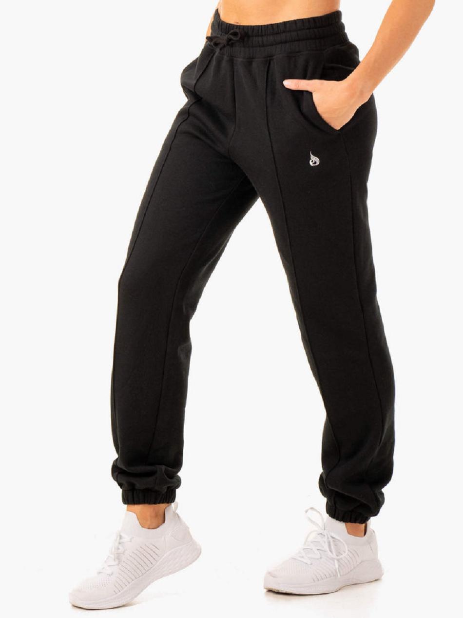 Black Women's Ryderwear Revival High Waisted Track Pants | 138J13135