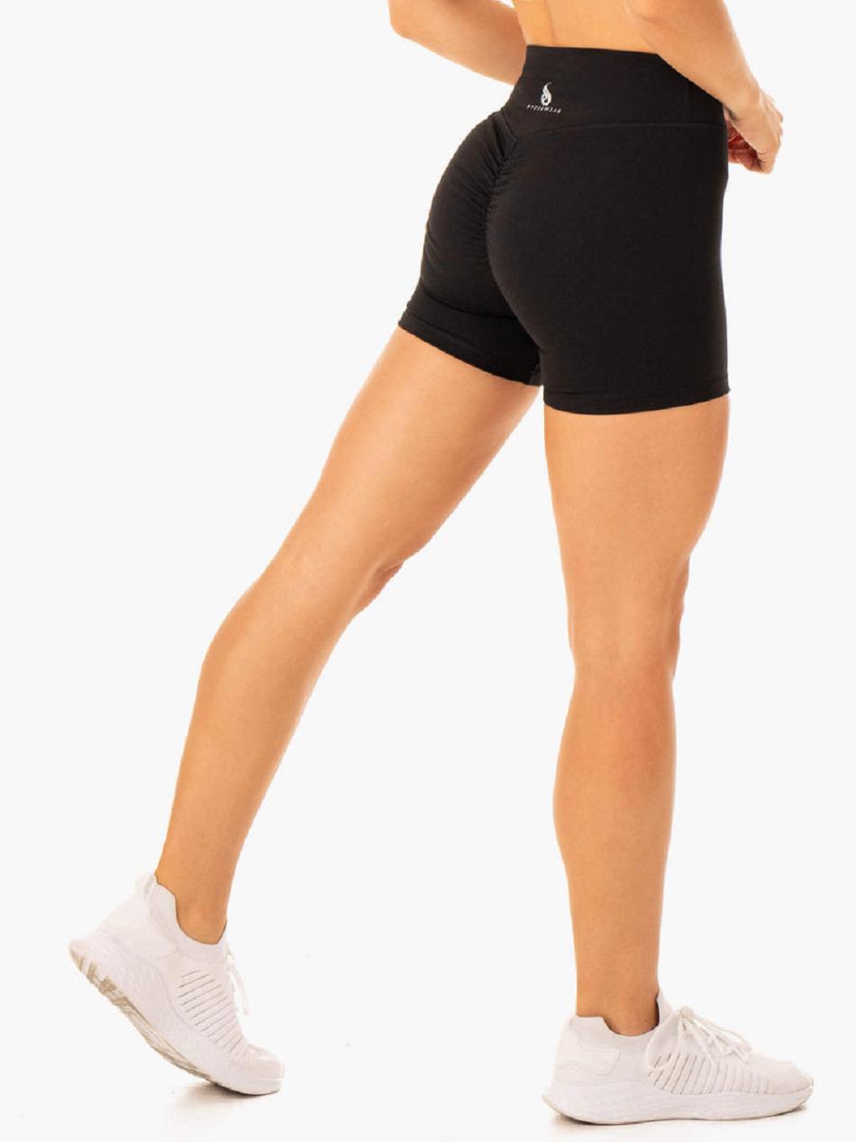 Black Women's Ryderwear Revival Scrunch Bum Shorts | MNG64366