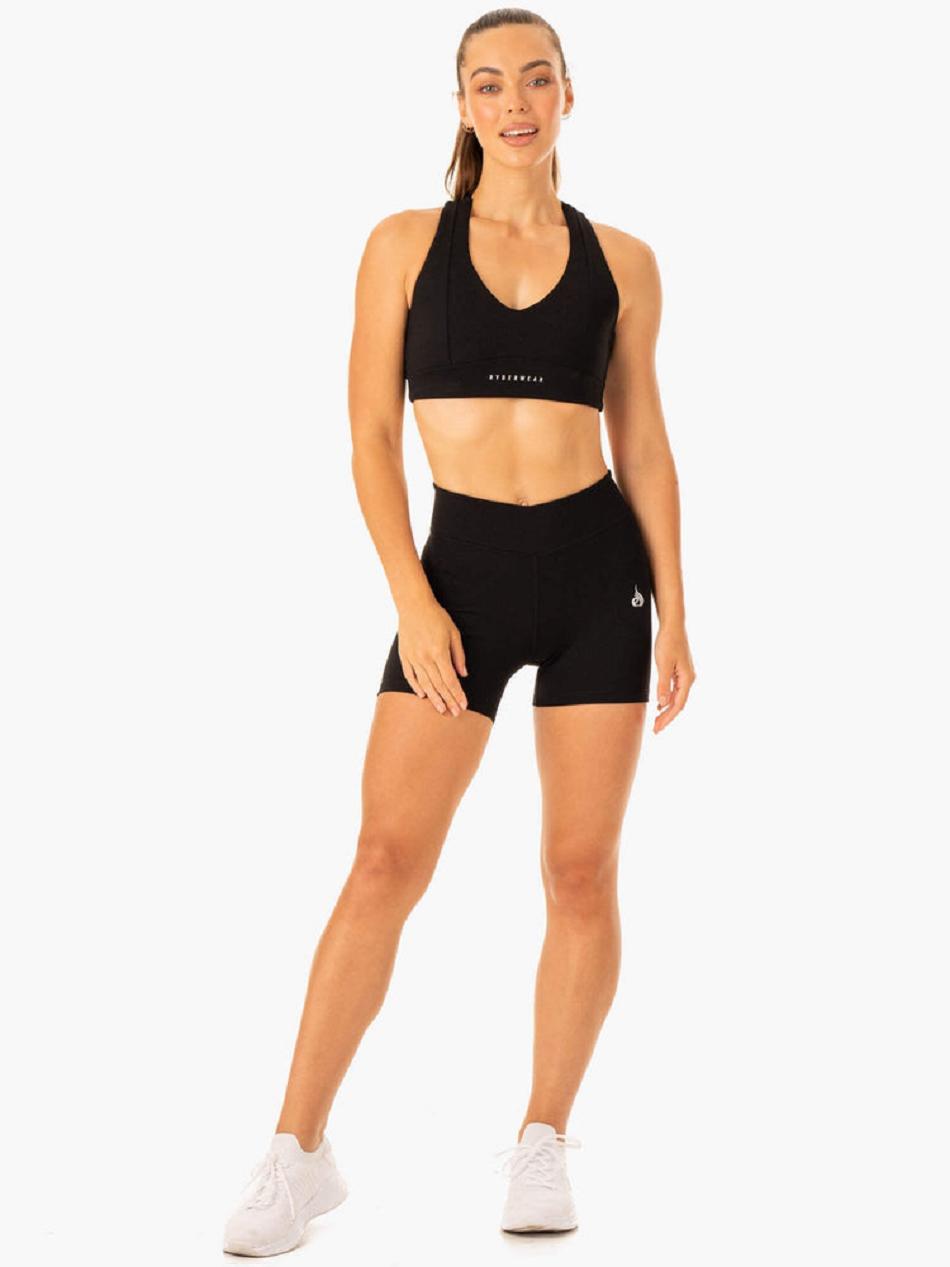 Black Women's Ryderwear Revival Scrunch Bum Shorts | MNG64366