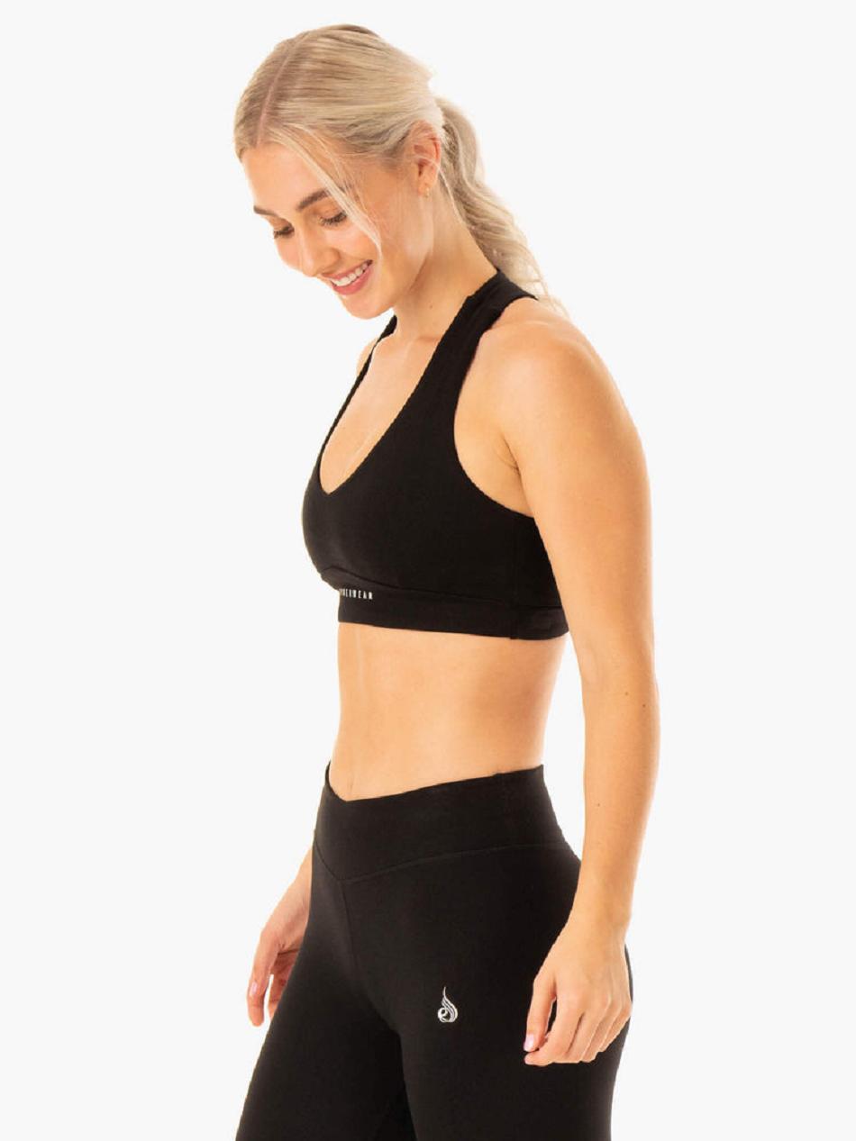 Black Women's Ryderwear Revival Sports Bras | 93S47787