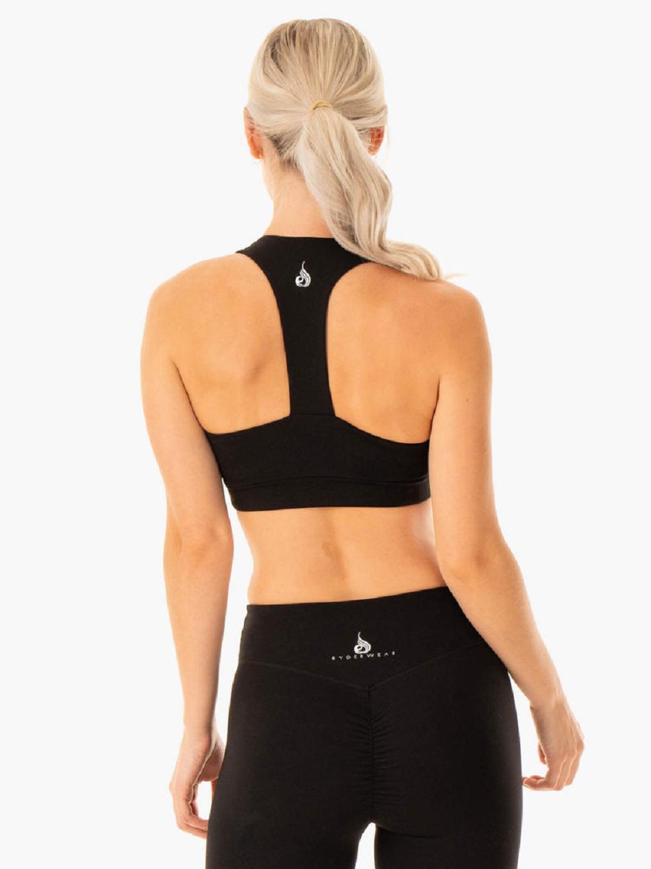 Black Women's Ryderwear Revival Sports Bras | 93S47787