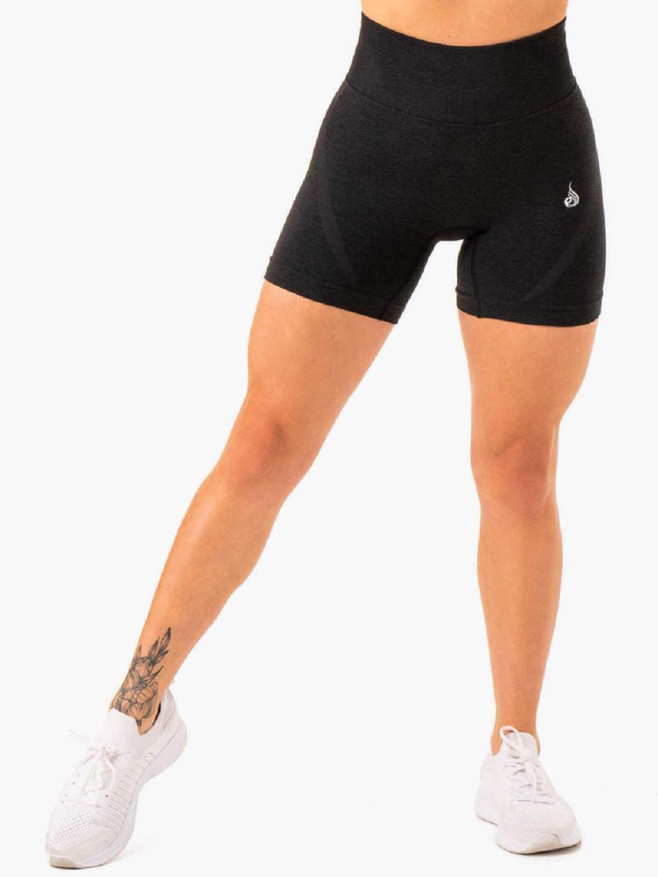 Black Women\'s Ryderwear Sculpt Seamless Shorts | 49RC55870