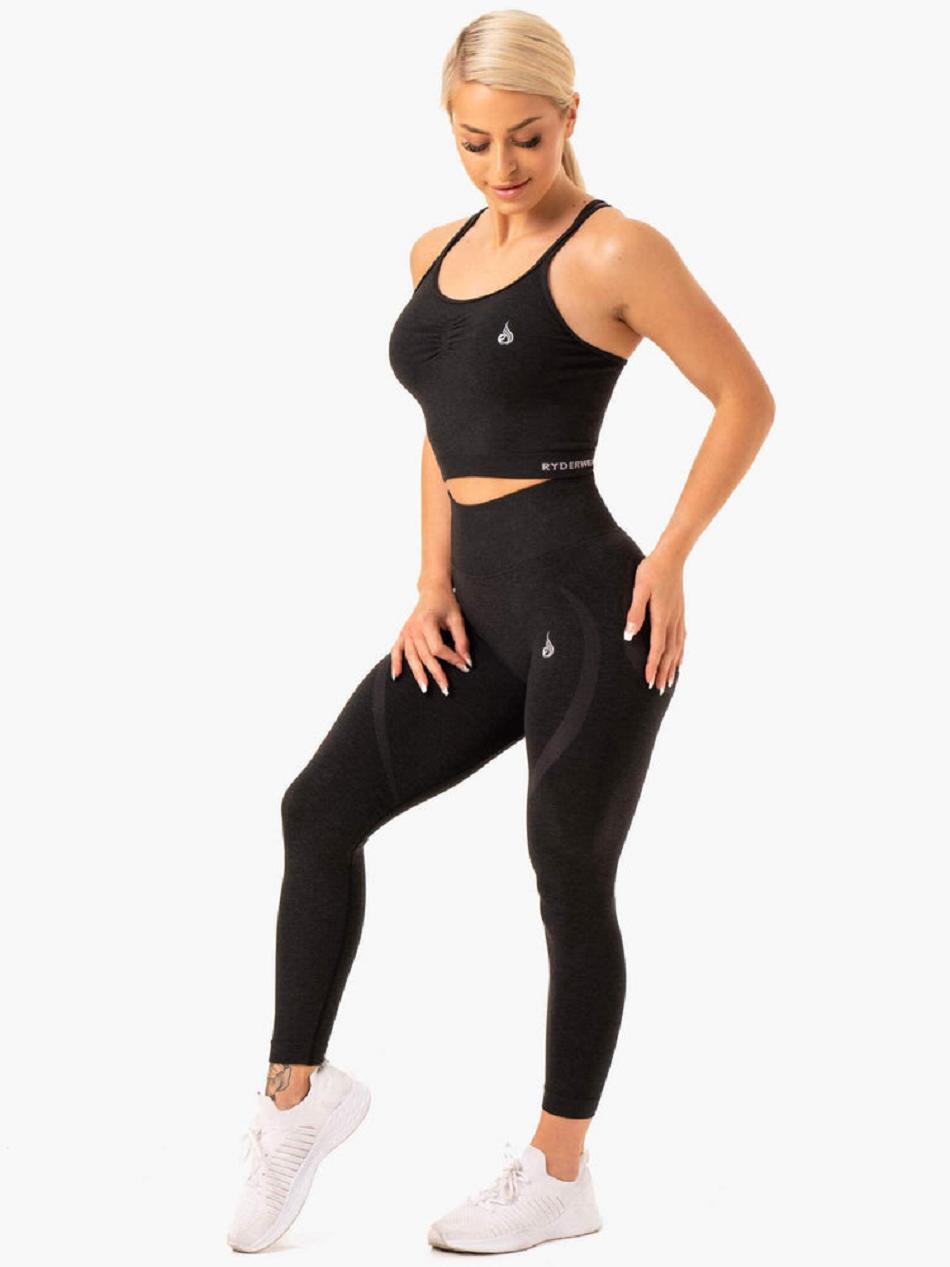 Black Women's Ryderwear Sculpt Tank Seamless | HR4569129