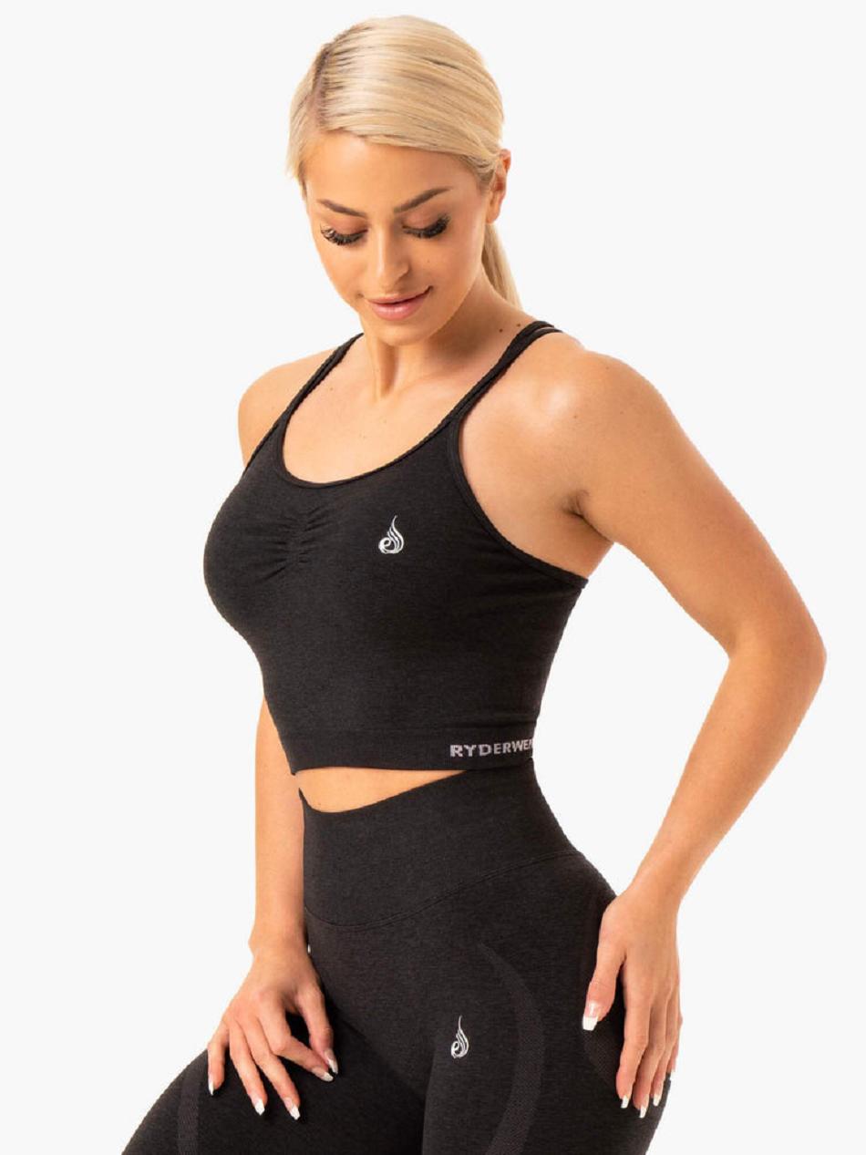 Black Women\'s Ryderwear Sculpt Tank Seamless | HR4569129