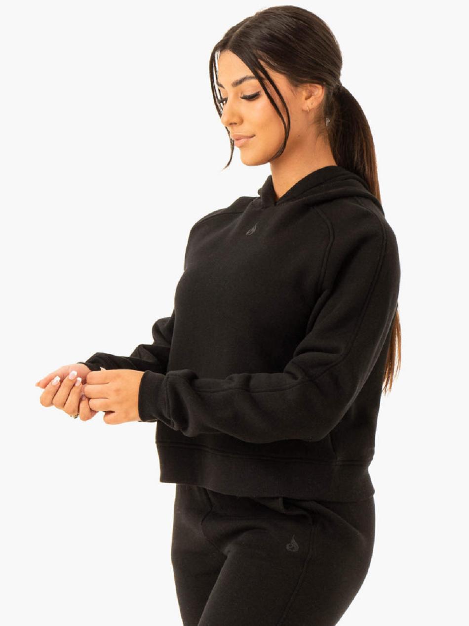 Black Women's Ryderwear Sideline Hoodie Top | 65YH80358