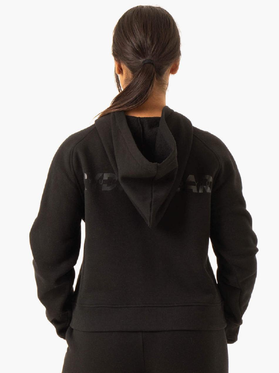 Black Women's Ryderwear Sideline Hoodie Top | 65YH80358