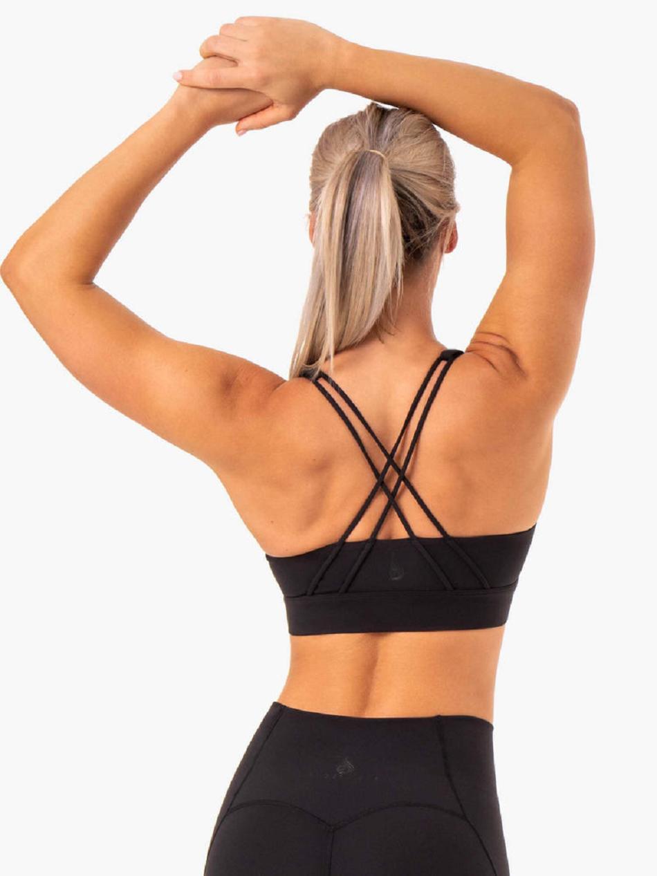 Black Women's Ryderwear Sola Sports Bras | HY5816647