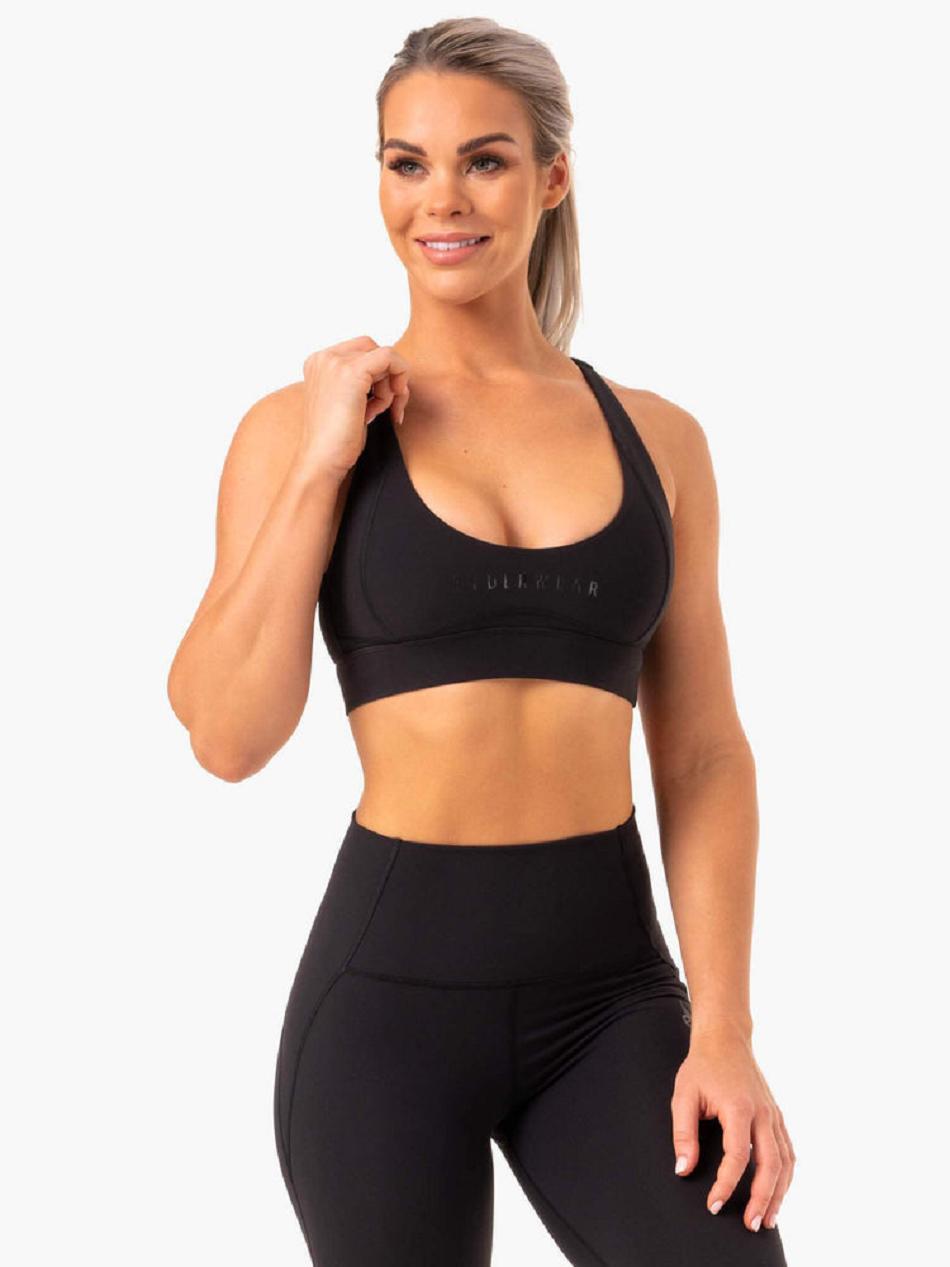 Black Women's Ryderwear Sola Sports Bras | HY5816647