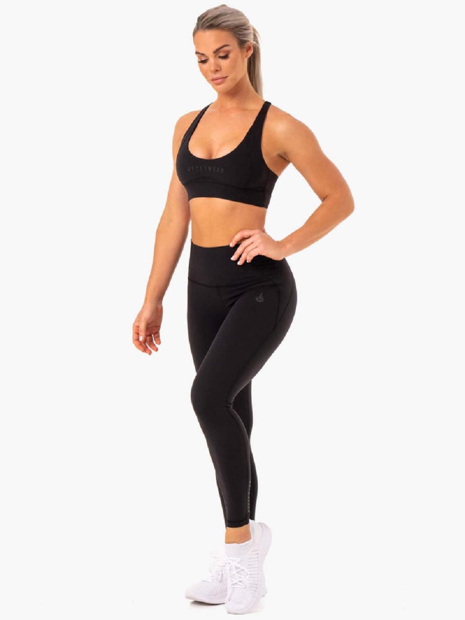 Black Women's Ryderwear Sola Sports Bras | HY5816647