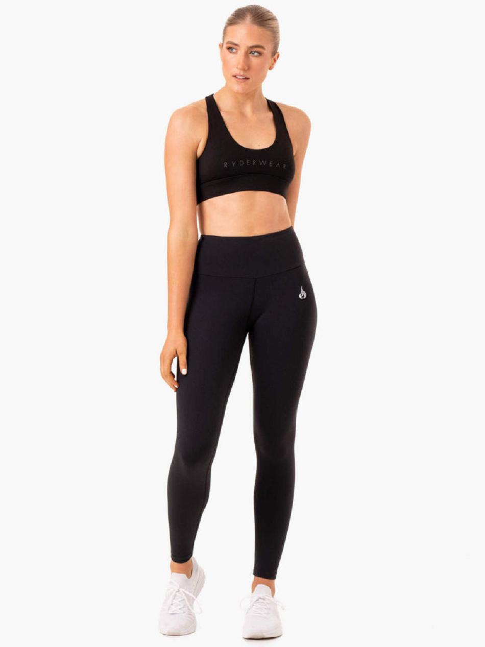 Black Women's Ryderwear Staples Leggings Scrunch Bum | V8F56606