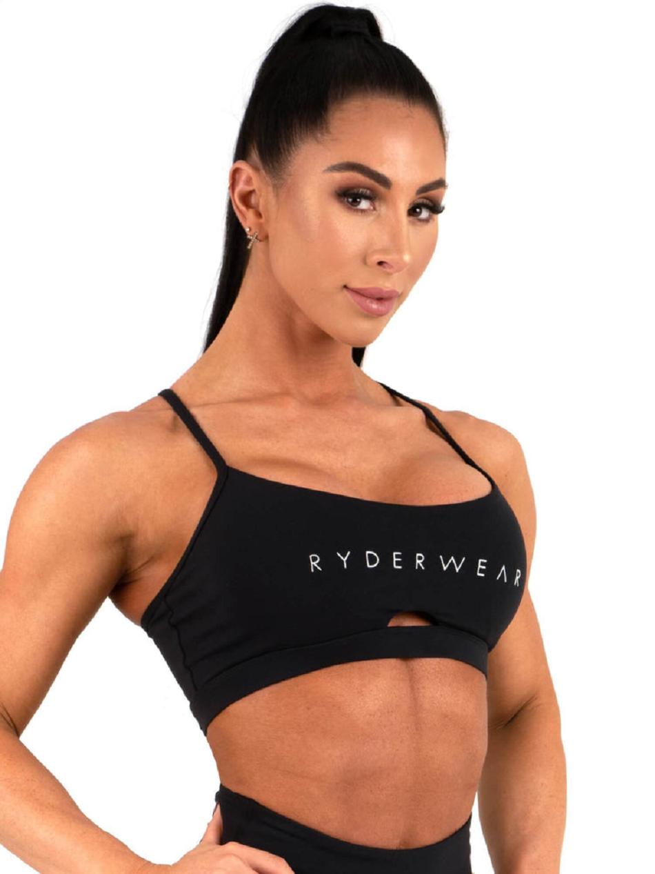 Black Women's Ryderwear Staples Sports Bras | 58NG40184