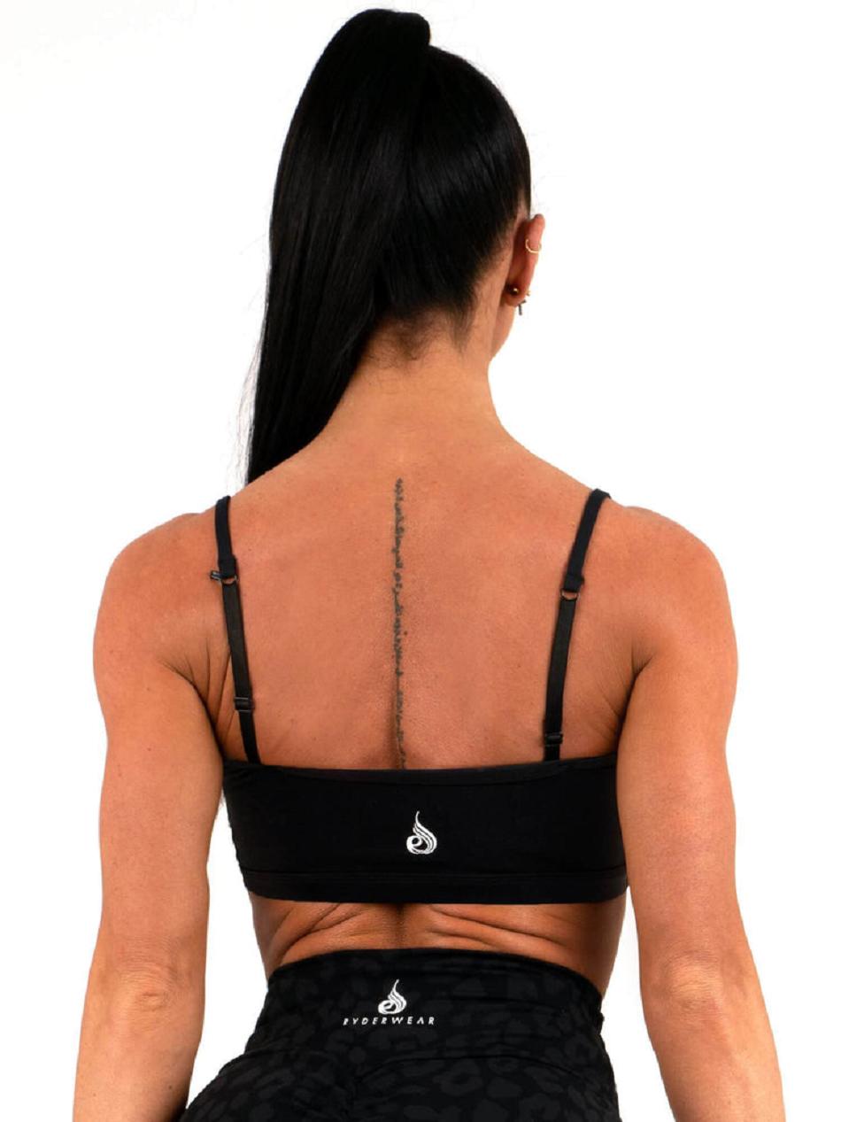 Black Women's Ryderwear Staples Sports Bras | 58NG40184