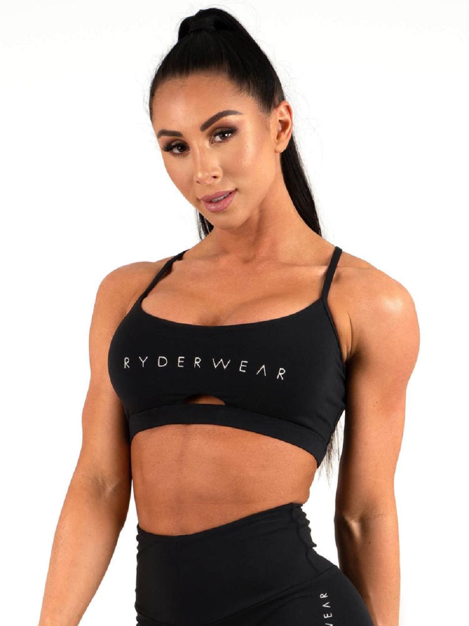 Black Women\'s Ryderwear Staples Sports Bras | 58NG40184