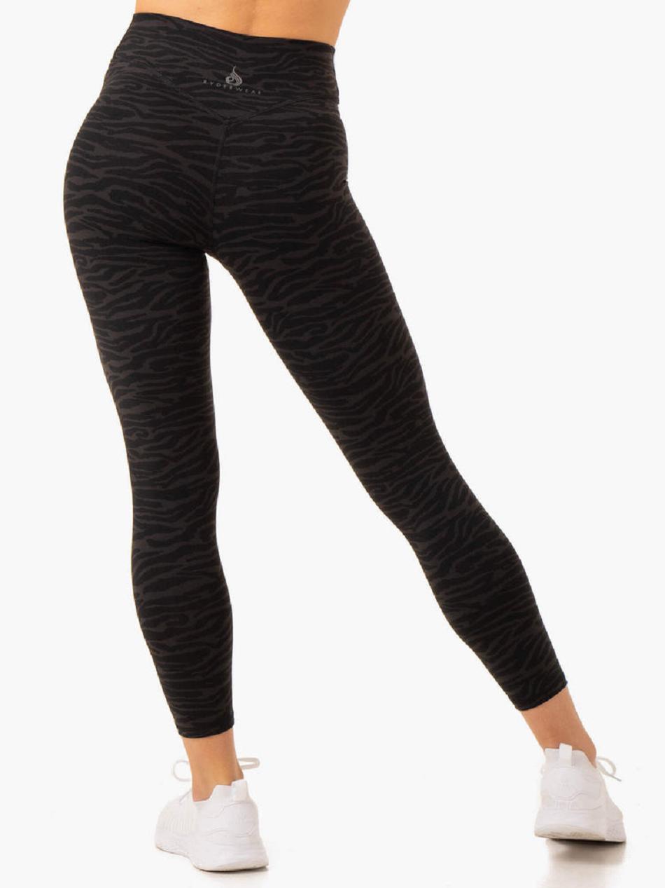 Black Women's Ryderwear Transform High Waisted Leggings | REH49814