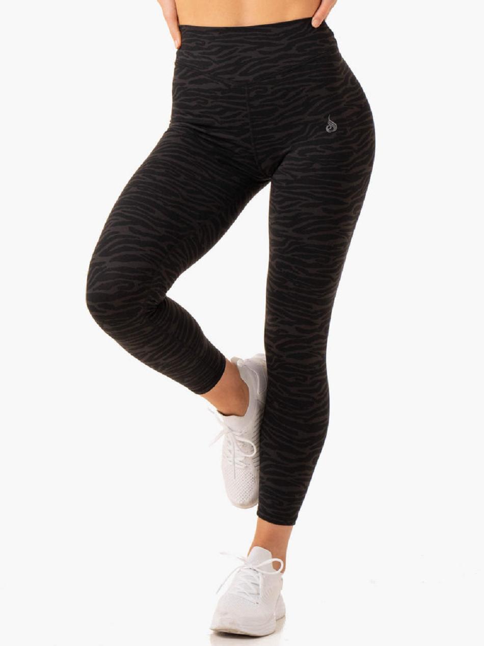 Black Women's Ryderwear Transform High Waisted Leggings | REH49814