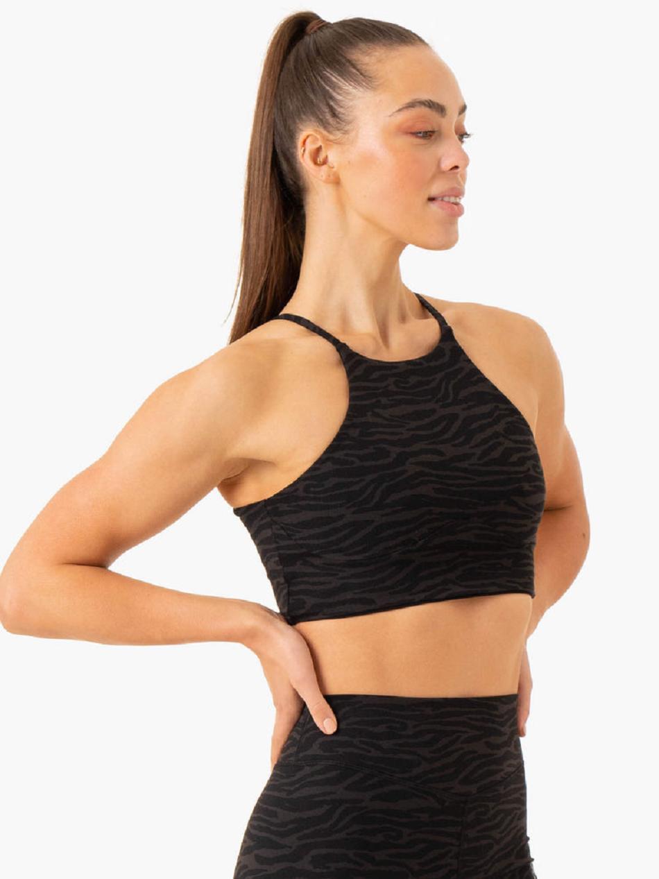 Black Women's Ryderwear Transform Reversible Sports Bras | XG5535324