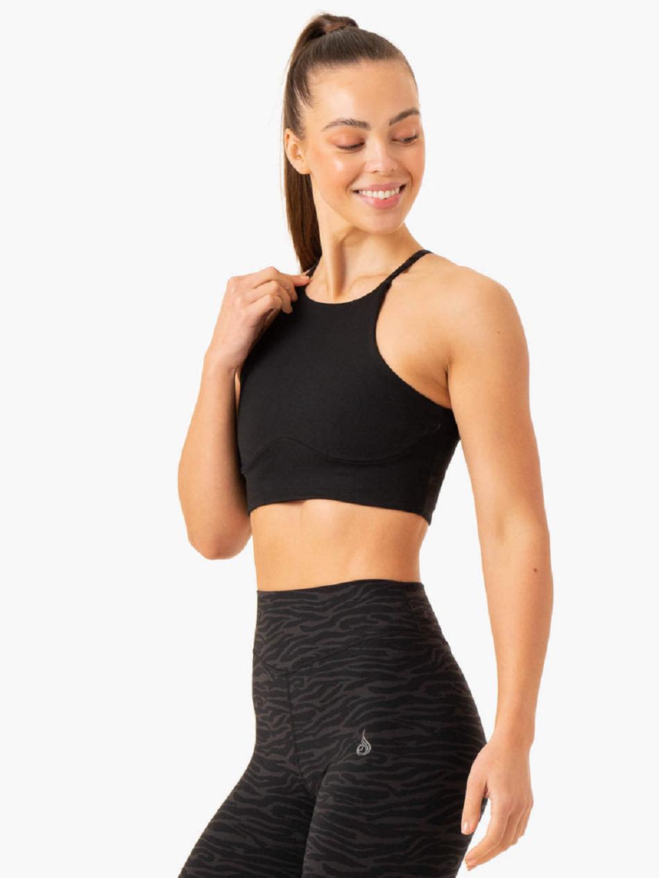 Black Women's Ryderwear Transform Reversible Sports Bras | XG5535324