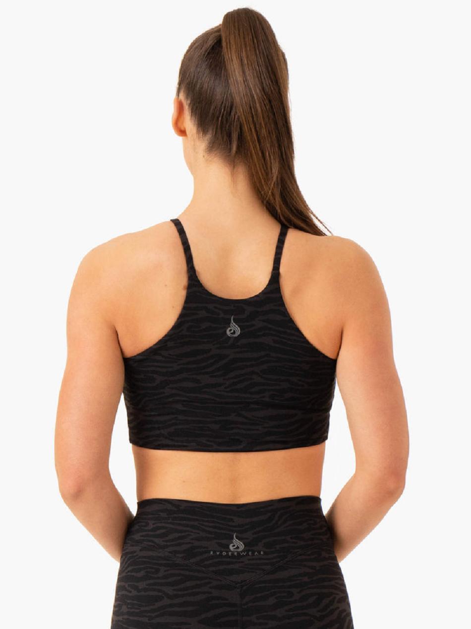 Black Women's Ryderwear Transform Reversible Sports Bras | XG5535324