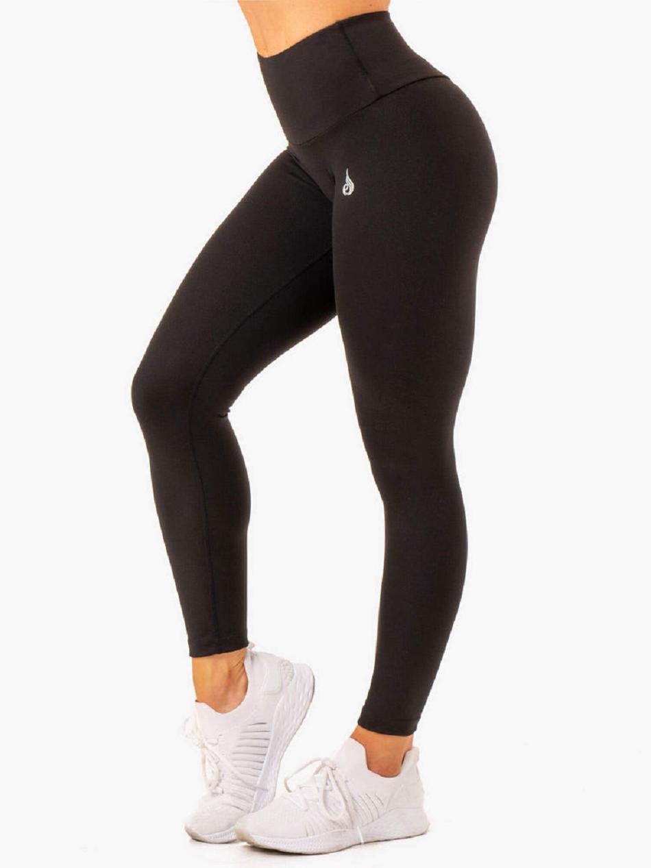 Black Women's Ryderwear Vital High Waisted Leggings Scrunch Bum | 44ES24888