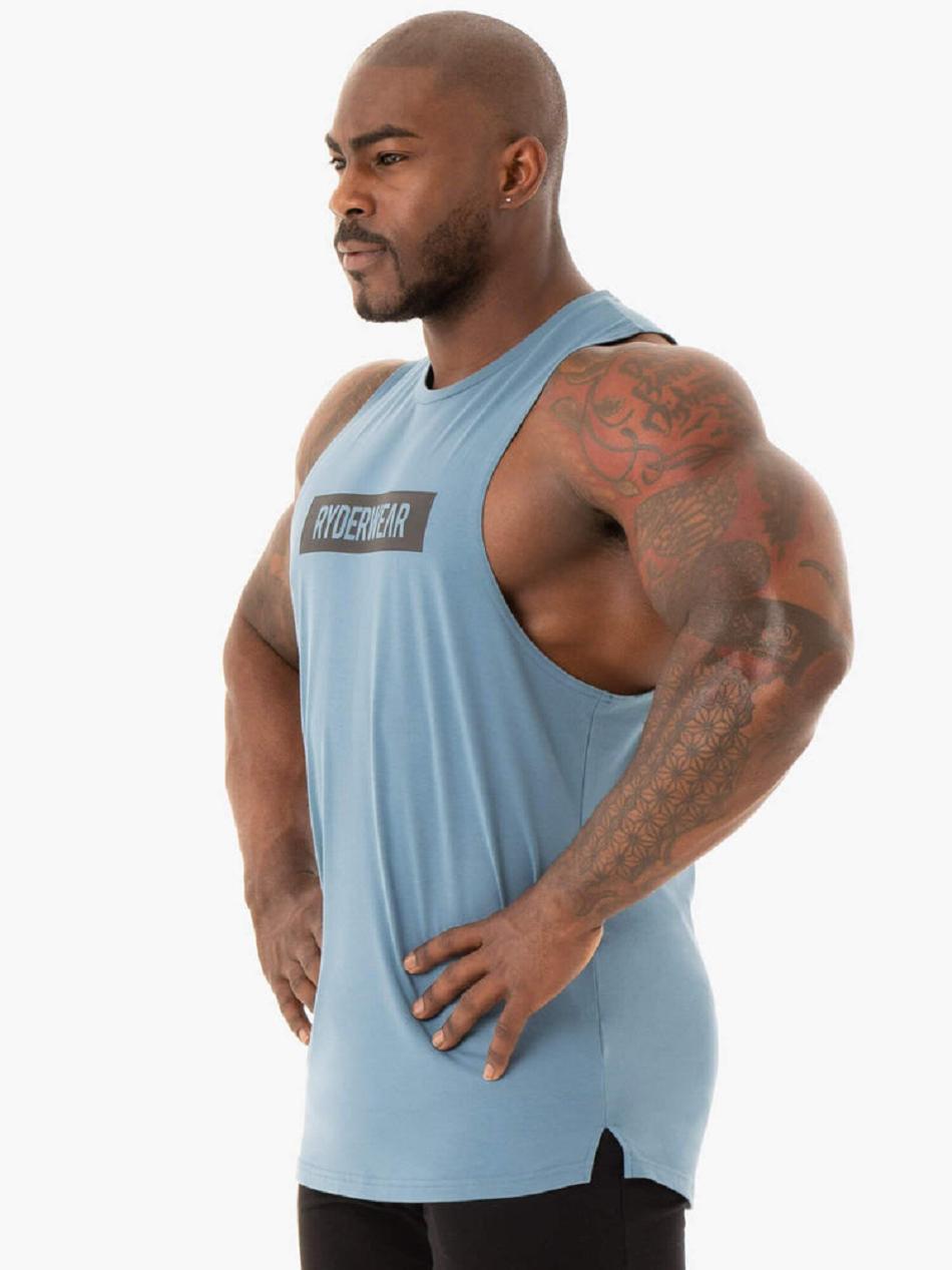 Blue Men's Ryderwear Base Baller Tank Top | 85RW25740