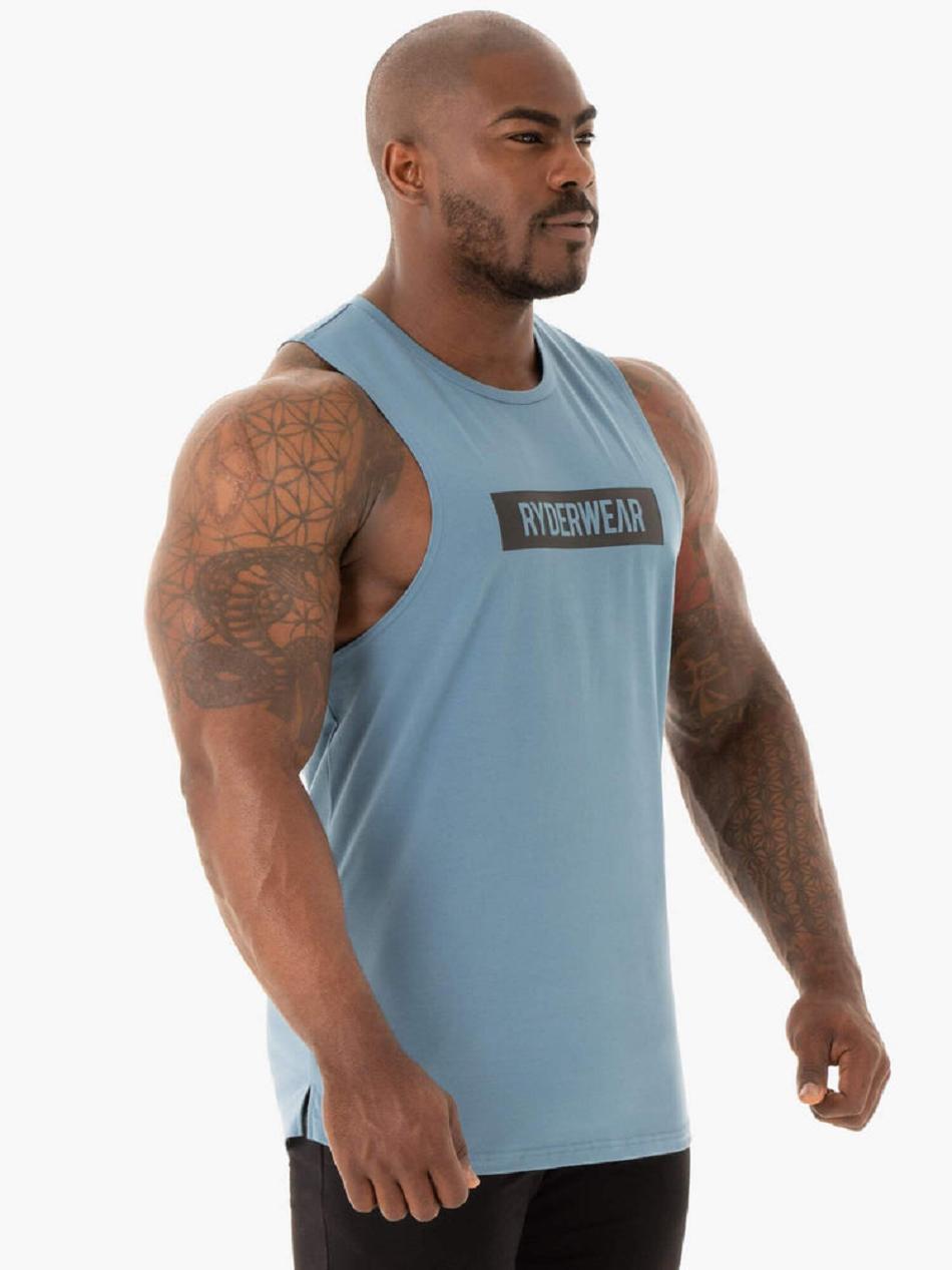 Blue Men's Ryderwear Base Baller Tank Top | 85RW25740