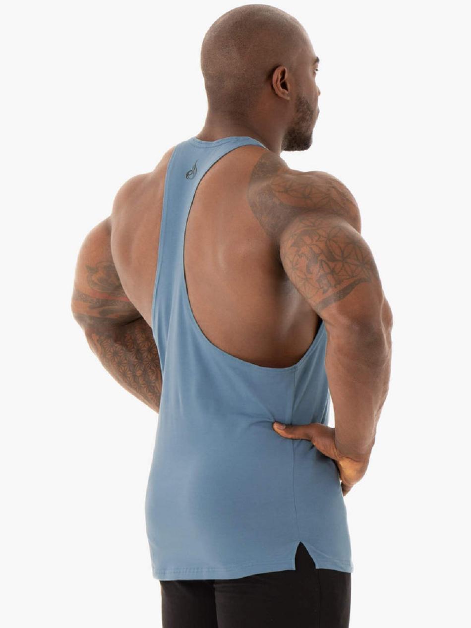 Blue Men's Ryderwear Base Stringer T-Back Tanks | 6Y8247806