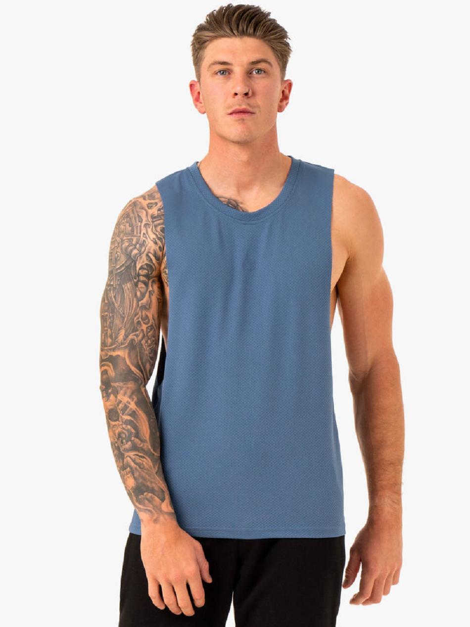 Blue Men\'s Ryderwear Enhance Baller Tanks | HR8079962