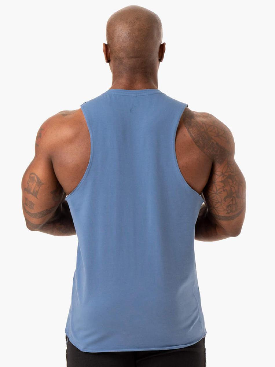 Blue Men's Ryderwear Force Baller Tank Top | HR8675962