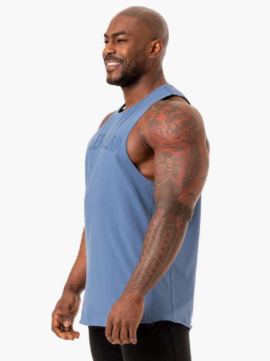 Blue Men's Ryderwear Force Baller Tank Top | HR8675962