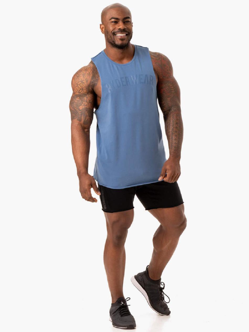 Blue Men's Ryderwear Force Baller Tank Top | HR8675962