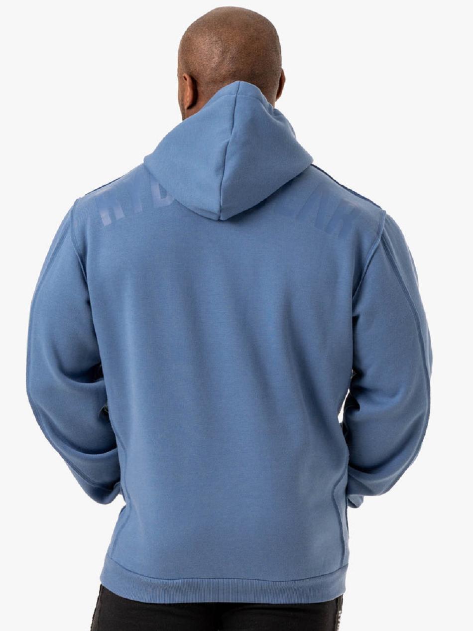 Blue Men's Ryderwear Force Pullover Hoodie Active Lounge | SF9350628