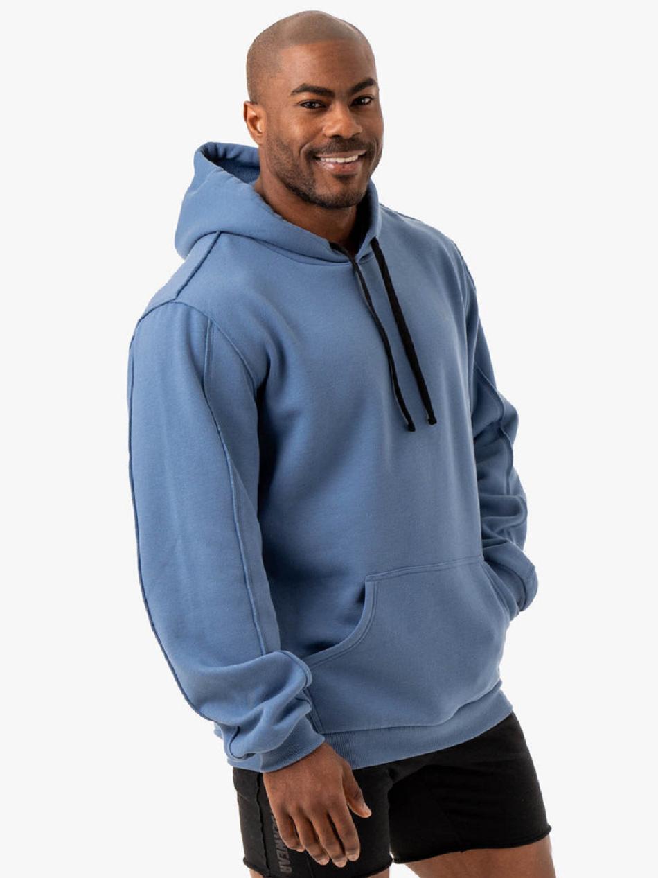 Blue Men's Ryderwear Force Pullover Hoodie Active Lounge | SF9350628