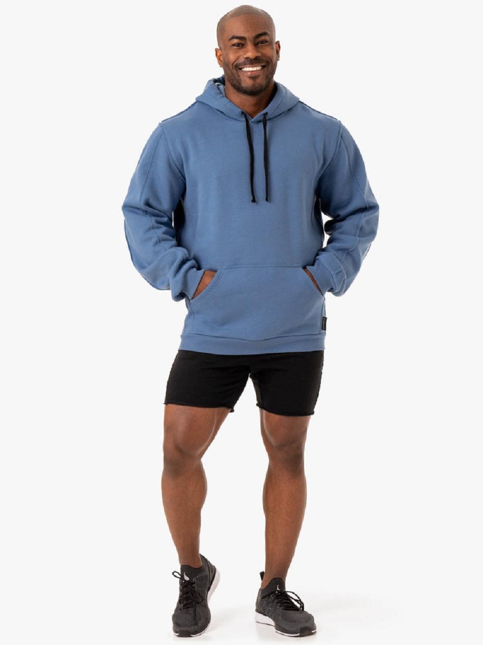 Blue Men's Ryderwear Force Pullover Hoodie Active Lounge | SF9350628