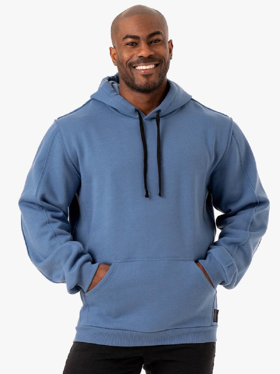 Blue Men\'s Ryderwear Force Pullover Hoodie Active Lounge | SF9350628