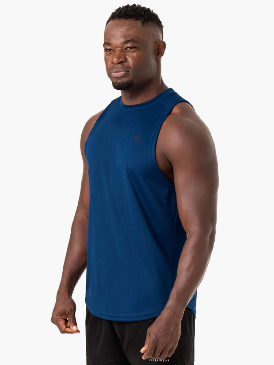 Blue Men's Ryderwear Lift Mesh Baller Tanks | 6D7816756