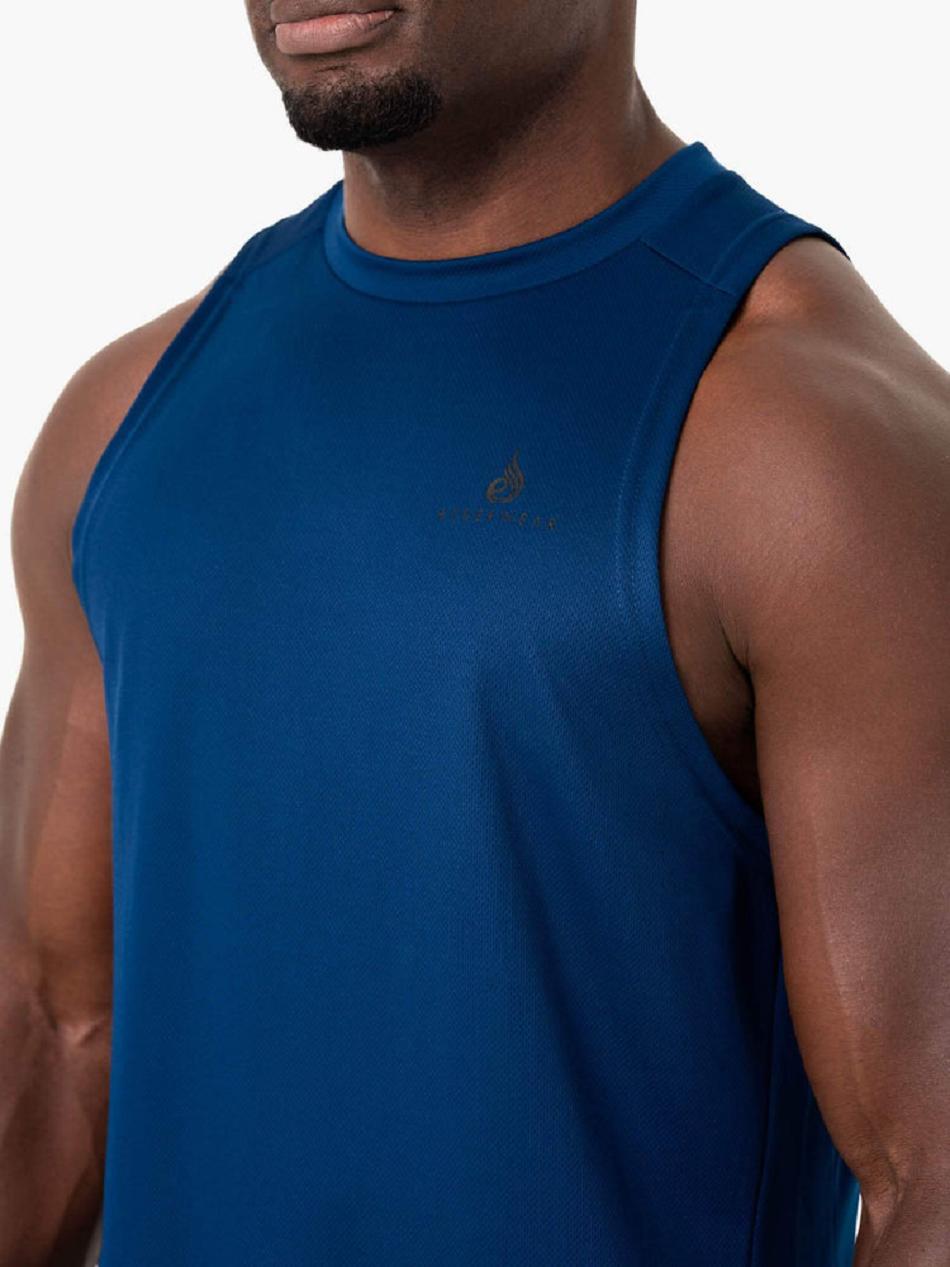 Blue Men's Ryderwear Lift Mesh Baller Tanks | 6D7816756