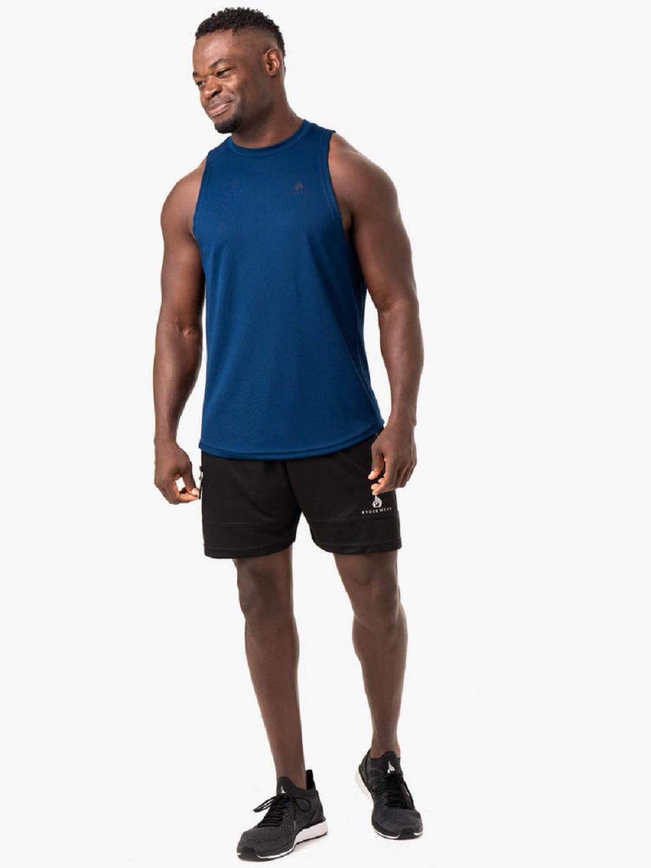 Blue Men's Ryderwear Lift Mesh Baller Tanks | 6D7816756