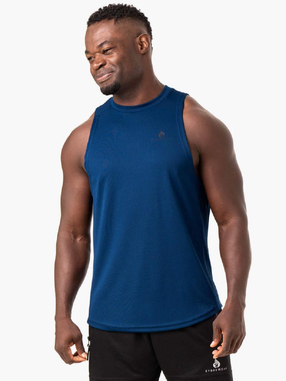 Blue Men\'s Ryderwear Lift Mesh Baller Tanks | 6D7816756