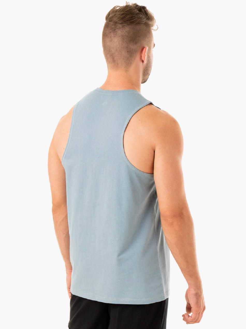 Blue Men's Ryderwear Limitless Baller Tanks | 153G69235