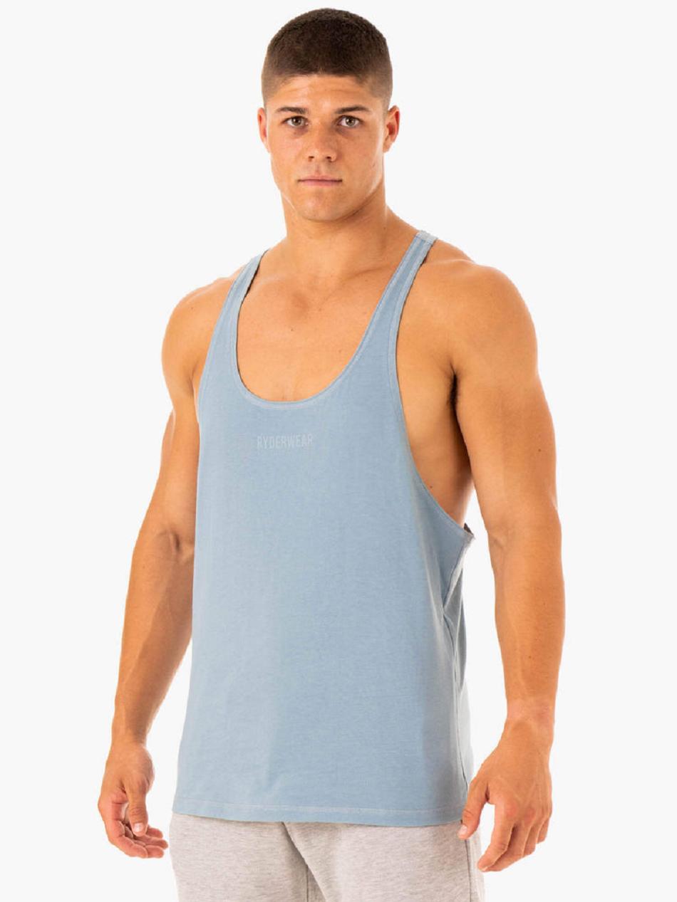 Blue Men\'s Ryderwear Limitless Stringer T-Back Top | 91JF65401