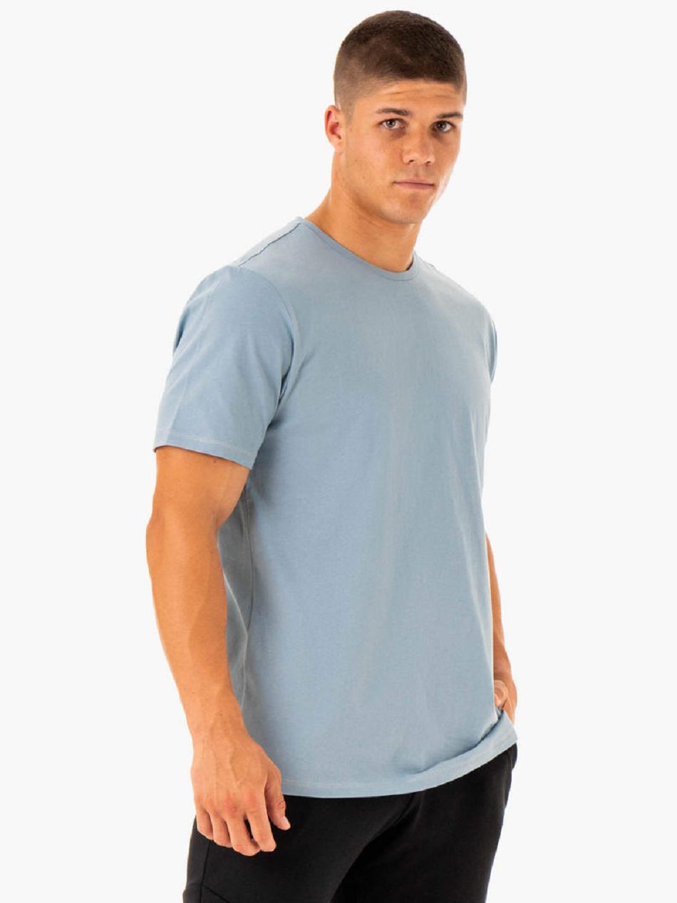 Blue Men's Ryderwear Limitless T-Shirt Top | 90SB65365