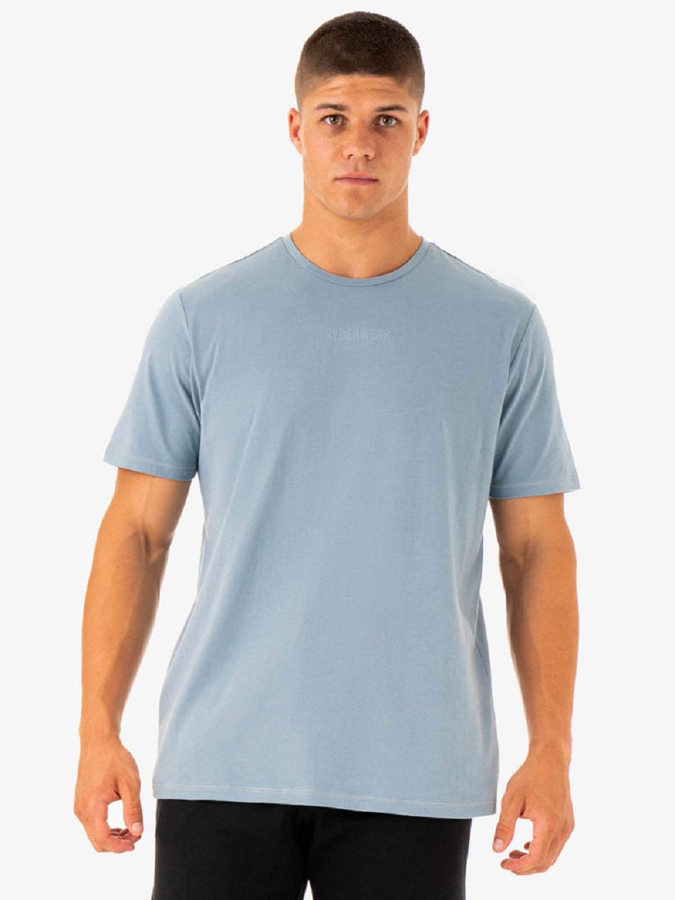 Blue Men\'s Ryderwear Limitless T-Shirt Top | 90SB65365