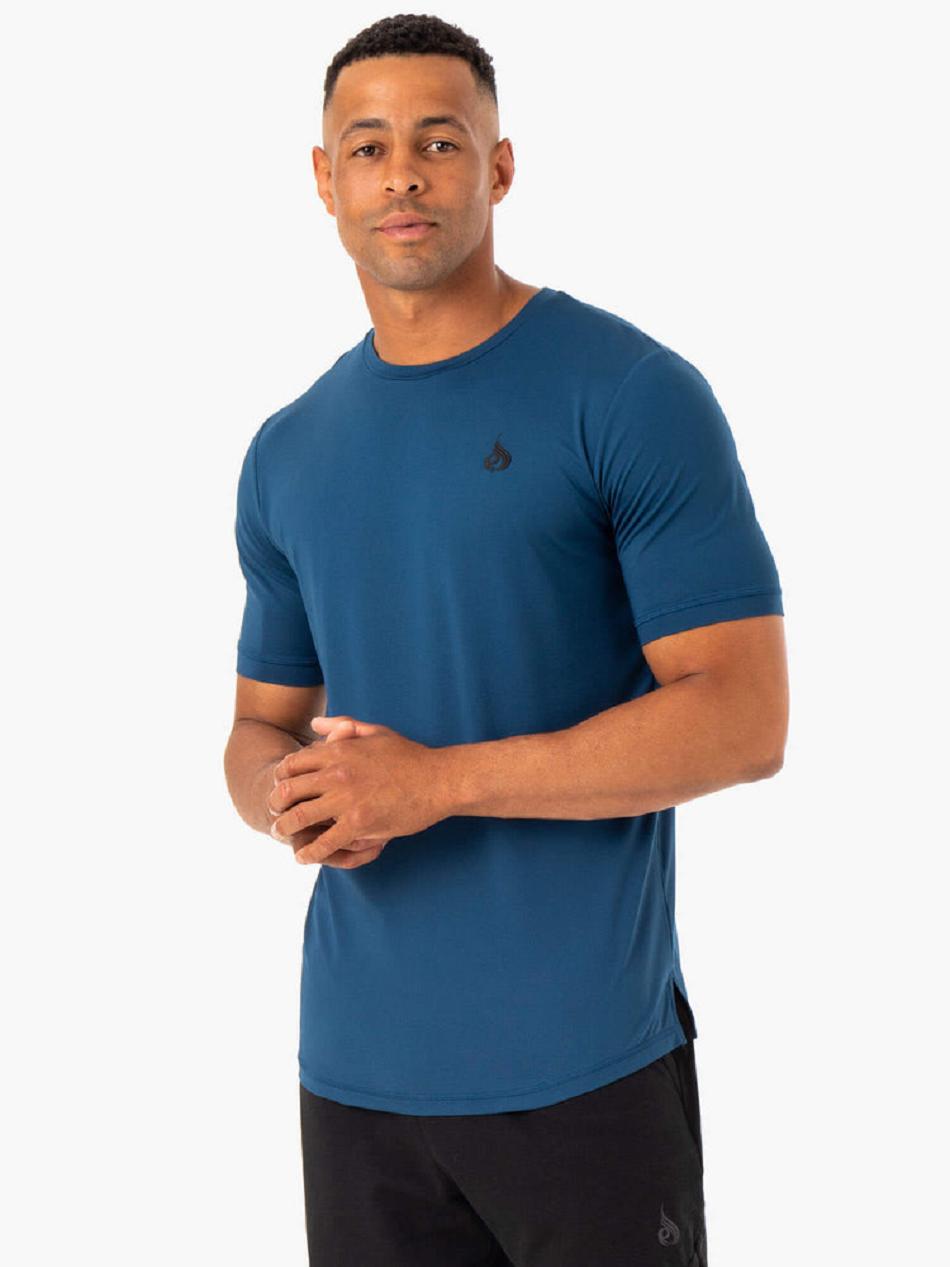 Blue Men\'s Ryderwear Optimal Mesh T-Shirt Top | 87RT80654