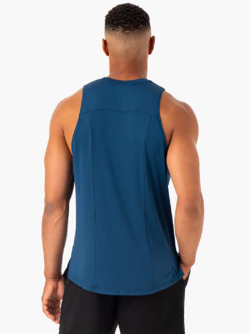 Blue Men's Ryderwear Optimal Mesh Tank Top | HY8960897