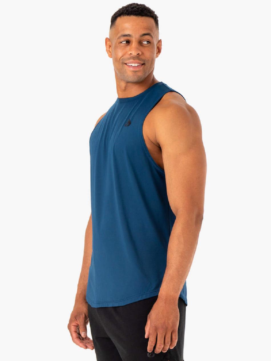 Blue Men's Ryderwear Optimal Mesh Tank Top | HY8960897