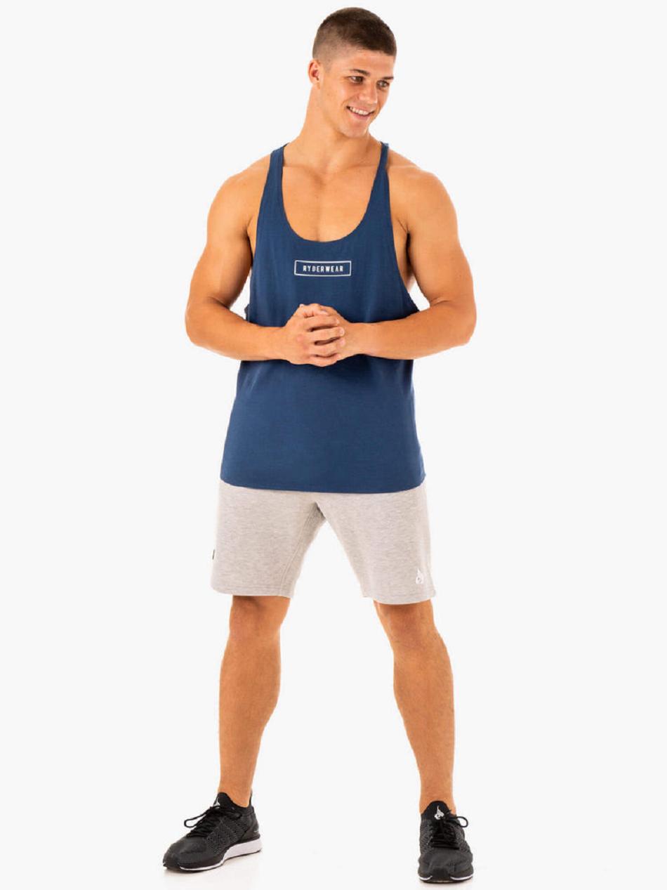 Blue Men's Ryderwear Recharge T-Shirt Top | 88EW32185