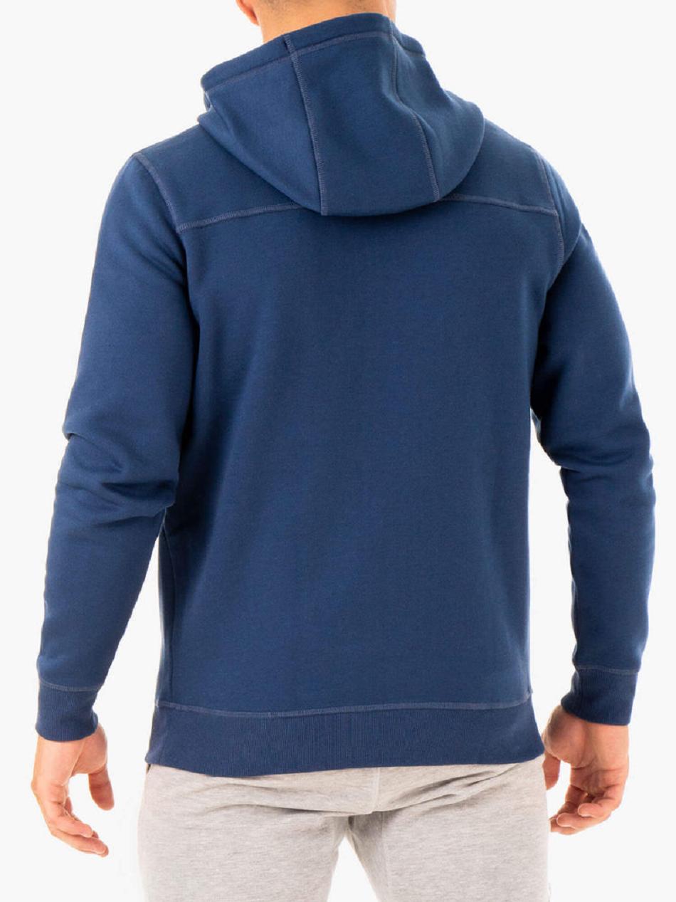 Blue Men's Ryderwear Recharge Zip Up Hoodie | FG45399