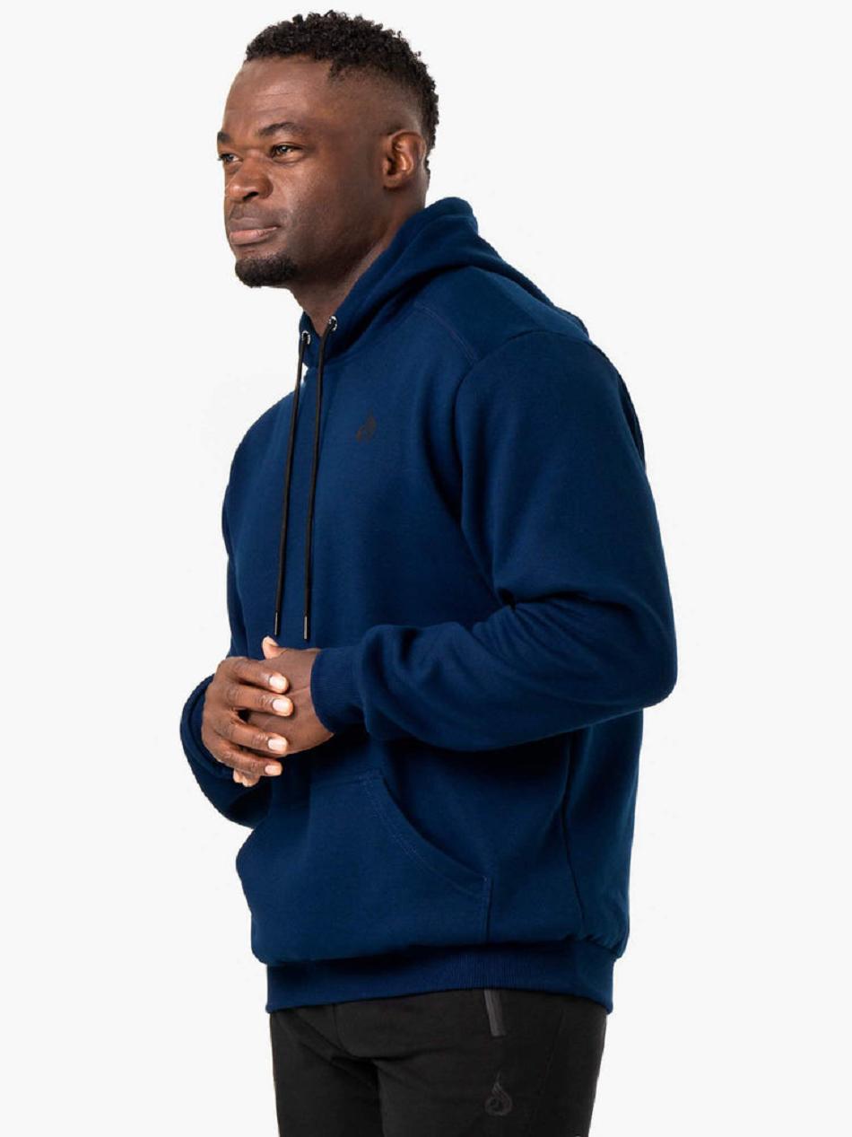 Blue Men's Ryderwear Reset Pullover Hoodie Top | 180F22284