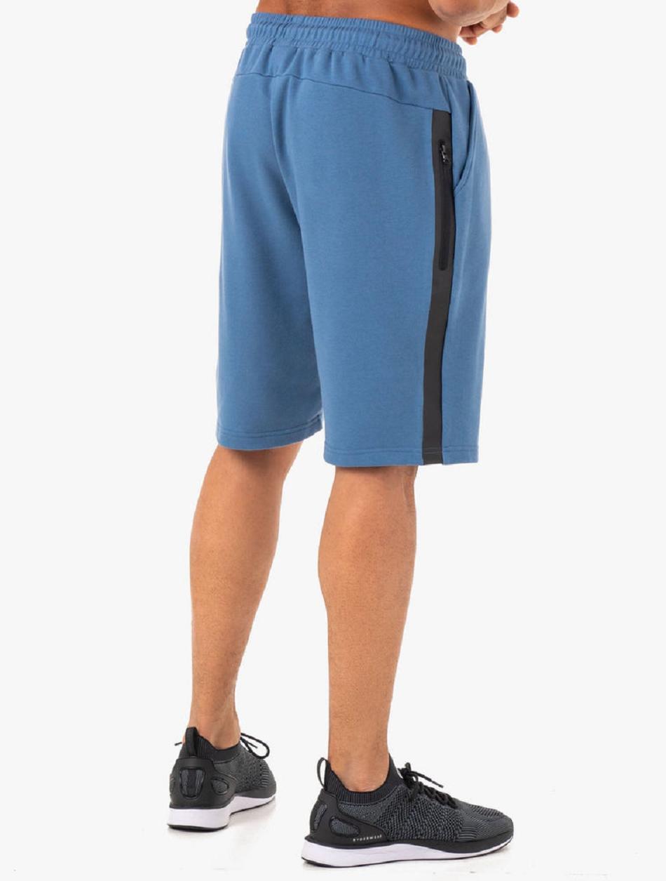 Blue Men's Ryderwear Restore Fleece Track Shorts | 144Y37782